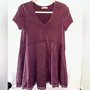 Altard State Maroon Flowy Blouse. Size M.